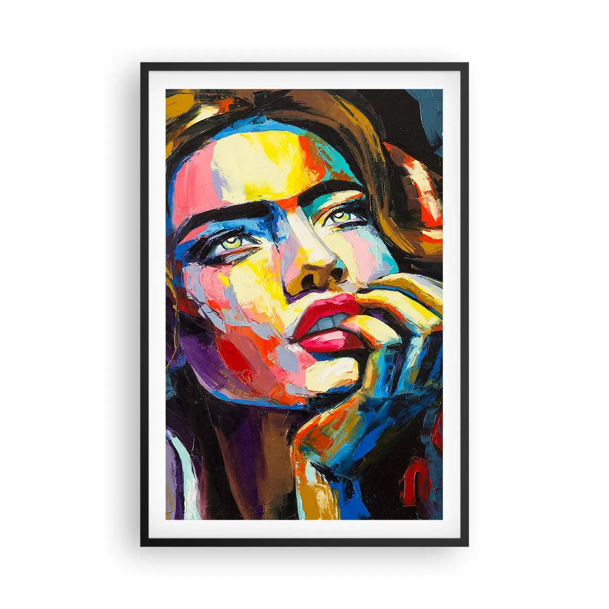 Poster in einem schwarzem Rahmen - Träume fliegen am Himmel wie Vögel - 61x91 cm