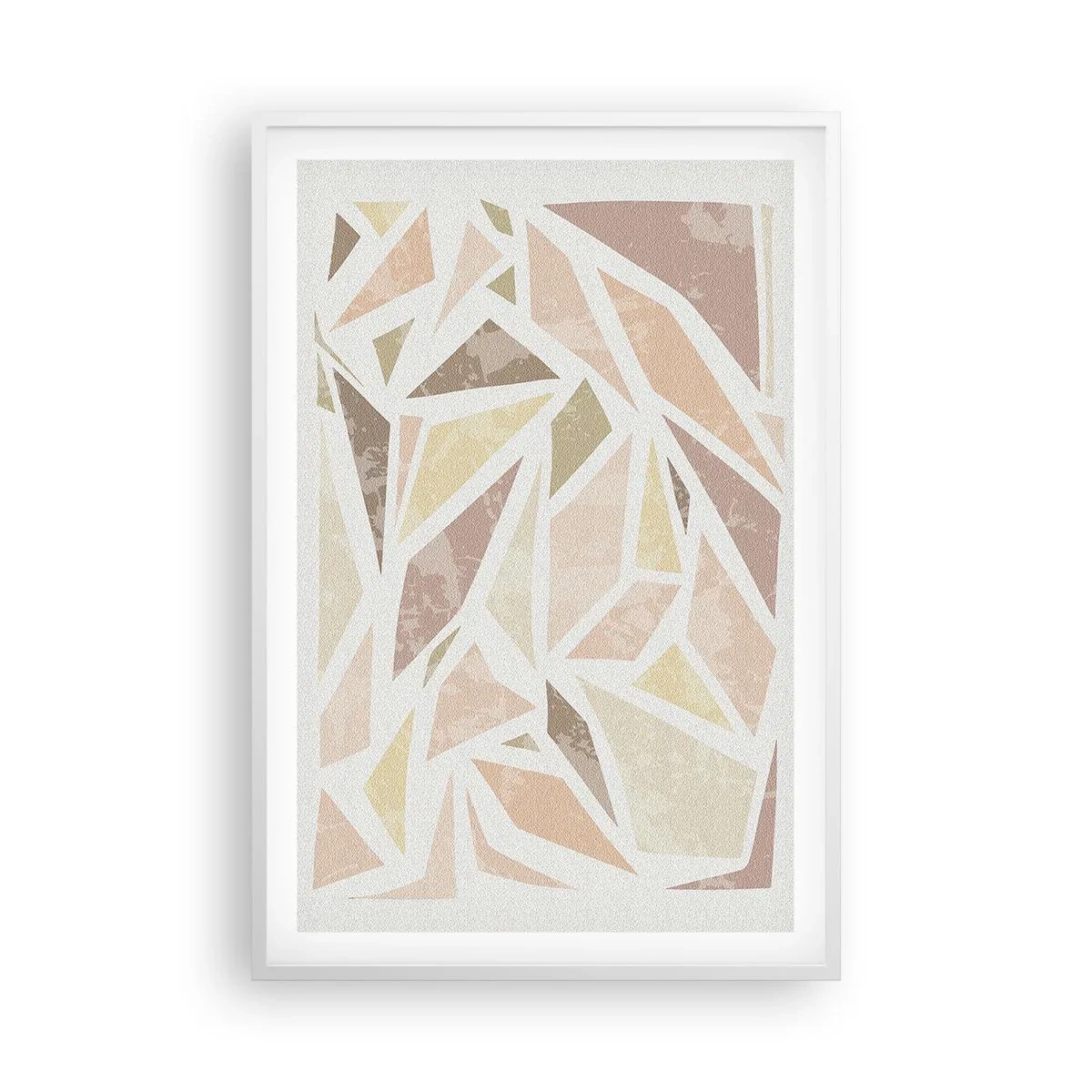 Poster in einem weißen Rahmen - Buntglas-Komposition - 61x91 cm
