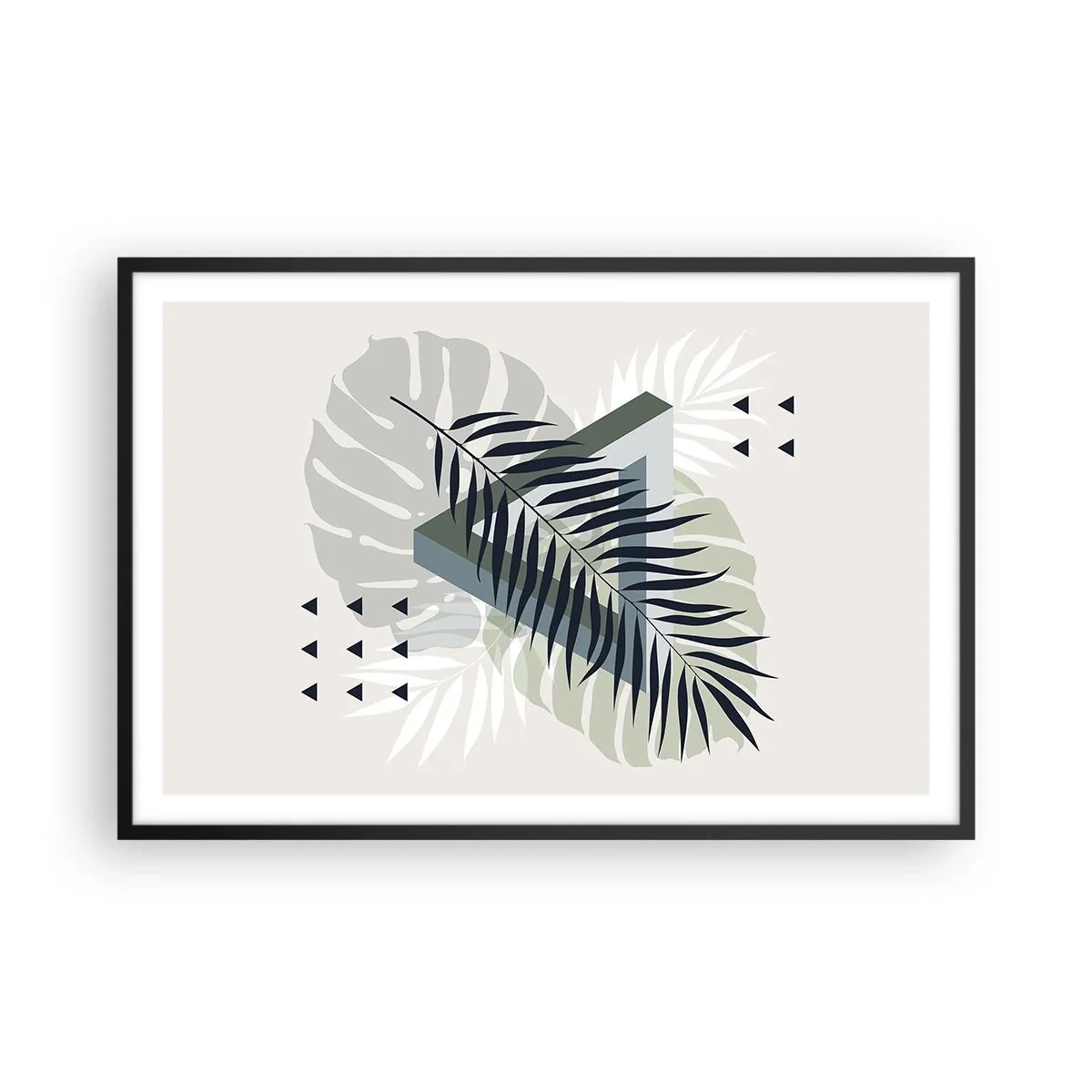 Poster in einem schwarzem Rahmen - Natur und Geometrie – zwei Ordnungen? - 91x61 cm
