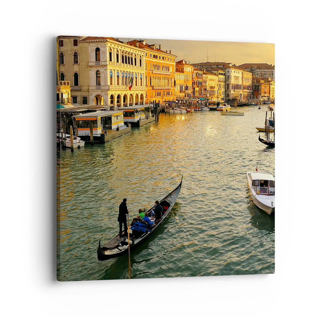 Bild auf Leinwand - Leinwandbild - Auf der Sonnenseite der Straße - 40x40 cm