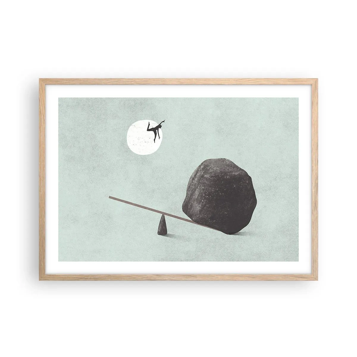 Poster in einem Rahmen aus heller Eiche - Erfüllte Träume - 70x50 cm