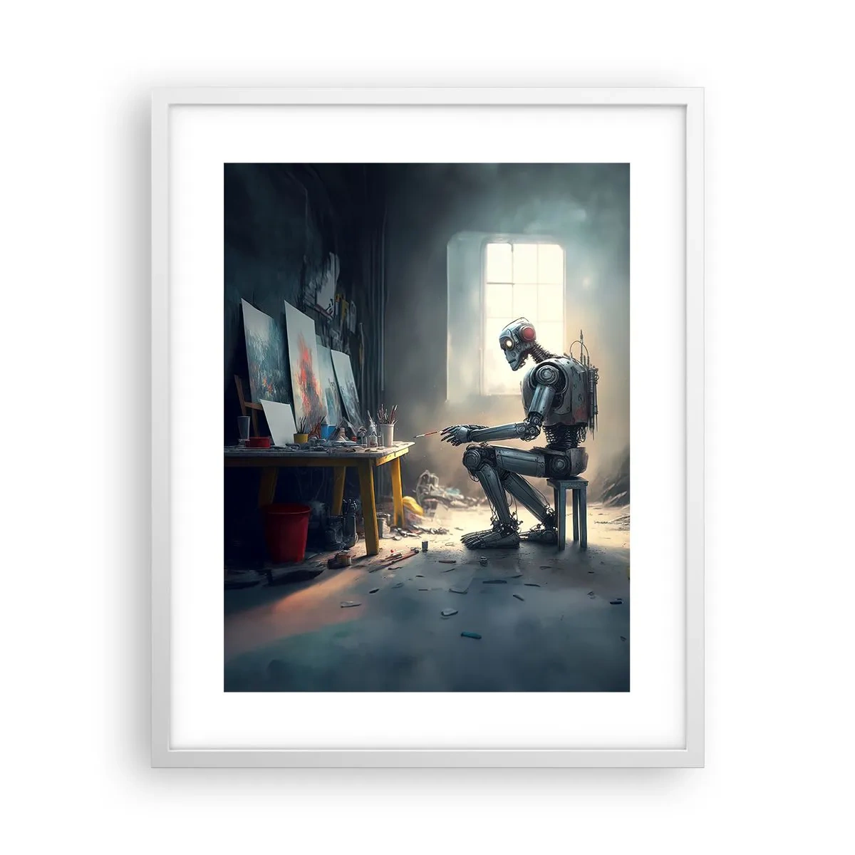 Poster in einem weißen Rahmen - Schöpfungsakt - 40x50 cm