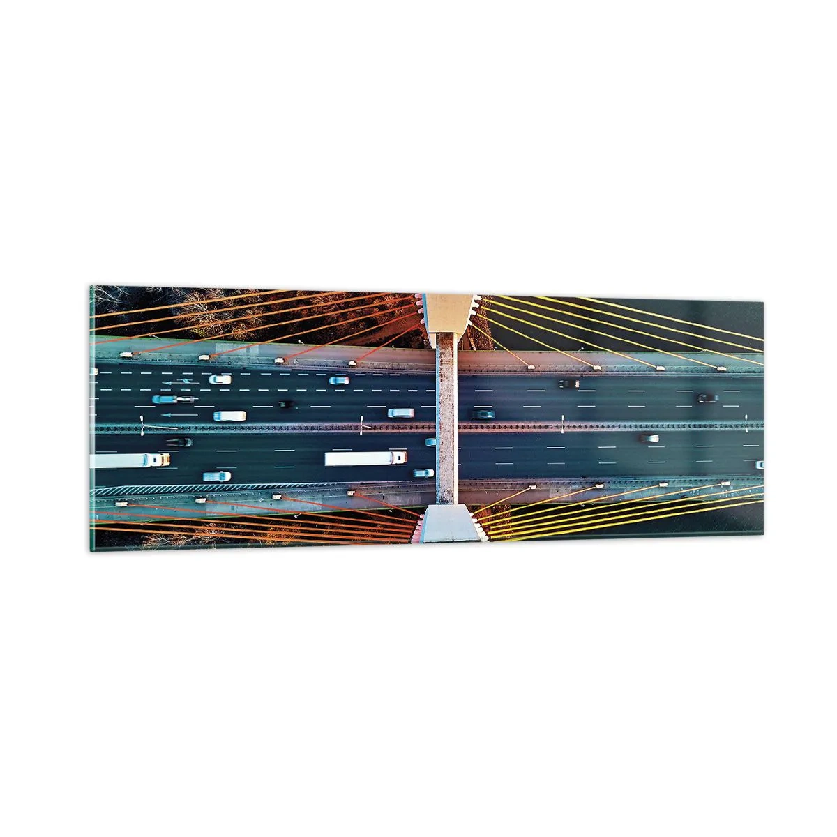 Glasbild - Bild auf glas - Jenseits der Gewässer, jenseits der Wälder - 90x30 cm