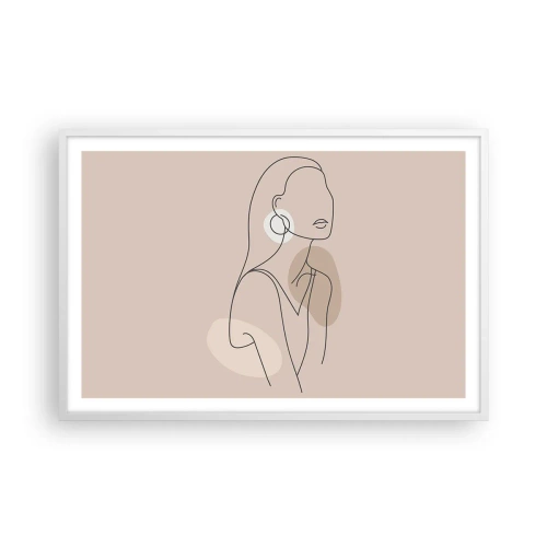 Poster in einem weißen Rahmen - Mädchenhafte Ikone - 91x61 cm