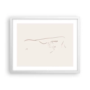 Poster in einem weißen Rahmen - Die Form des Verlangens - 50x40 cm