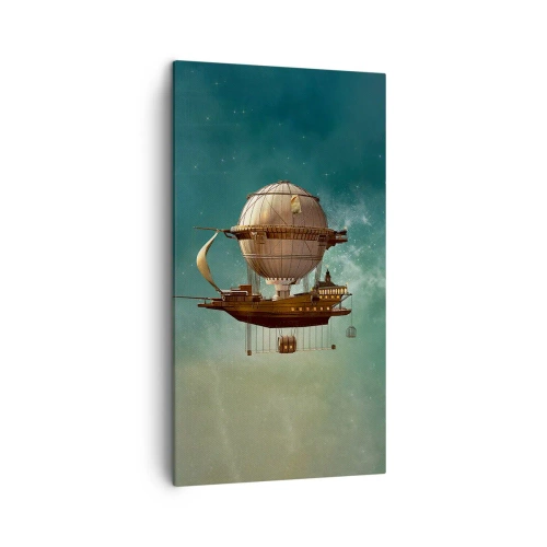 Bild auf Leinwand - Leinwandbild - Jules Verne sagt Hallo - 45x80 cm