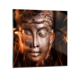 Glasbild - Bild auf glas - Es existiert nur hier und jetzt - 70x70 cm