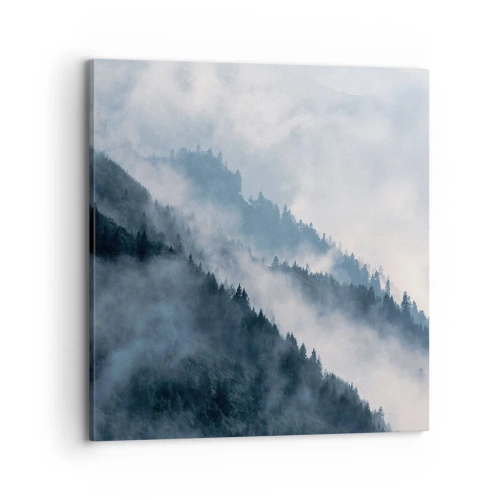 Bild auf Leinwand - Leinwandbild - Mystik der Berge - 70x70 cm