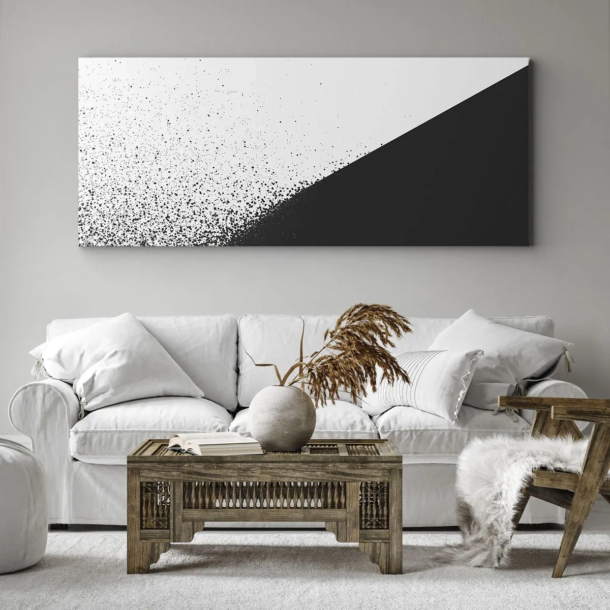 Bild auf Leinwand - Leinwandbild - Immer schneller, immer mehr - 90x30 cm