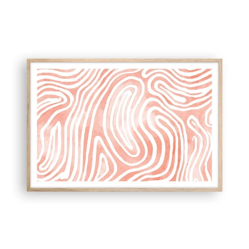 Poster in einem Rahmen aus heller Eiche - Im Korallenlabyrinth - 91x61 cm