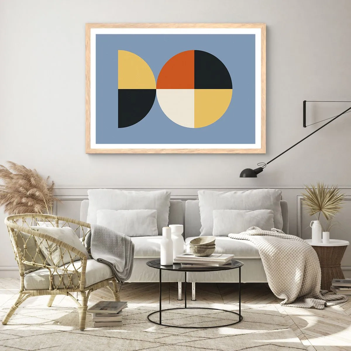 Poster in einem Rahmen aus heller Eiche - Beobachte und zähle - 50x40 cm