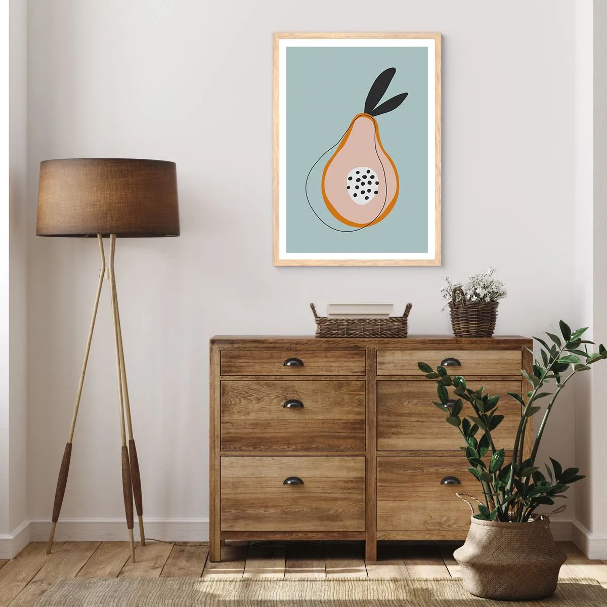 Poster in einem Rahmen aus heller Eiche - Durchdringe die Natur der Dinge - 30x40 cm