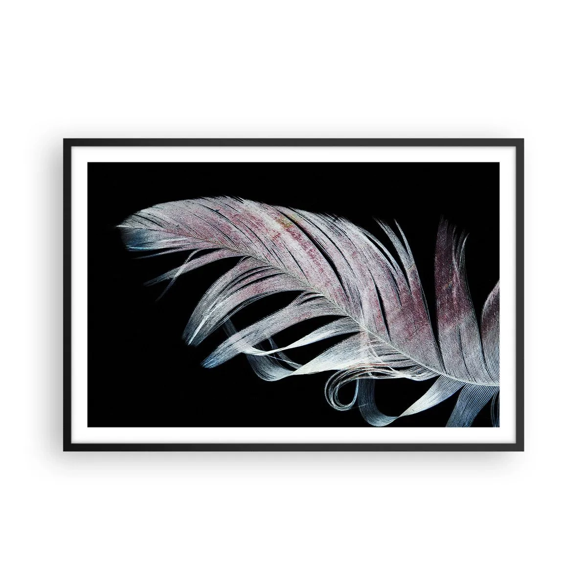 Poster in einem schwarzem Rahmen - Denke an Berührung - 91x61 cm