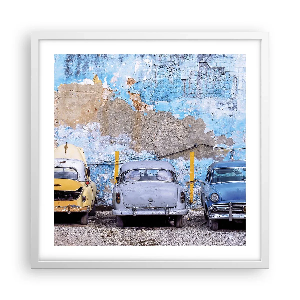 Poster in einem weißen Rahmen - Treffen der Veteranen - 50x50 cm