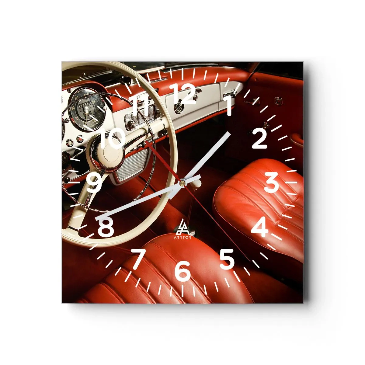 Wanduhr - Glasuhr - Luxus im Vintagestil - 40x40 cm