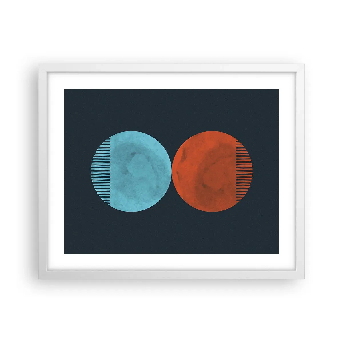 Poster in einem weißen Rahmen - Nur Geometrie? - 50x40 cm