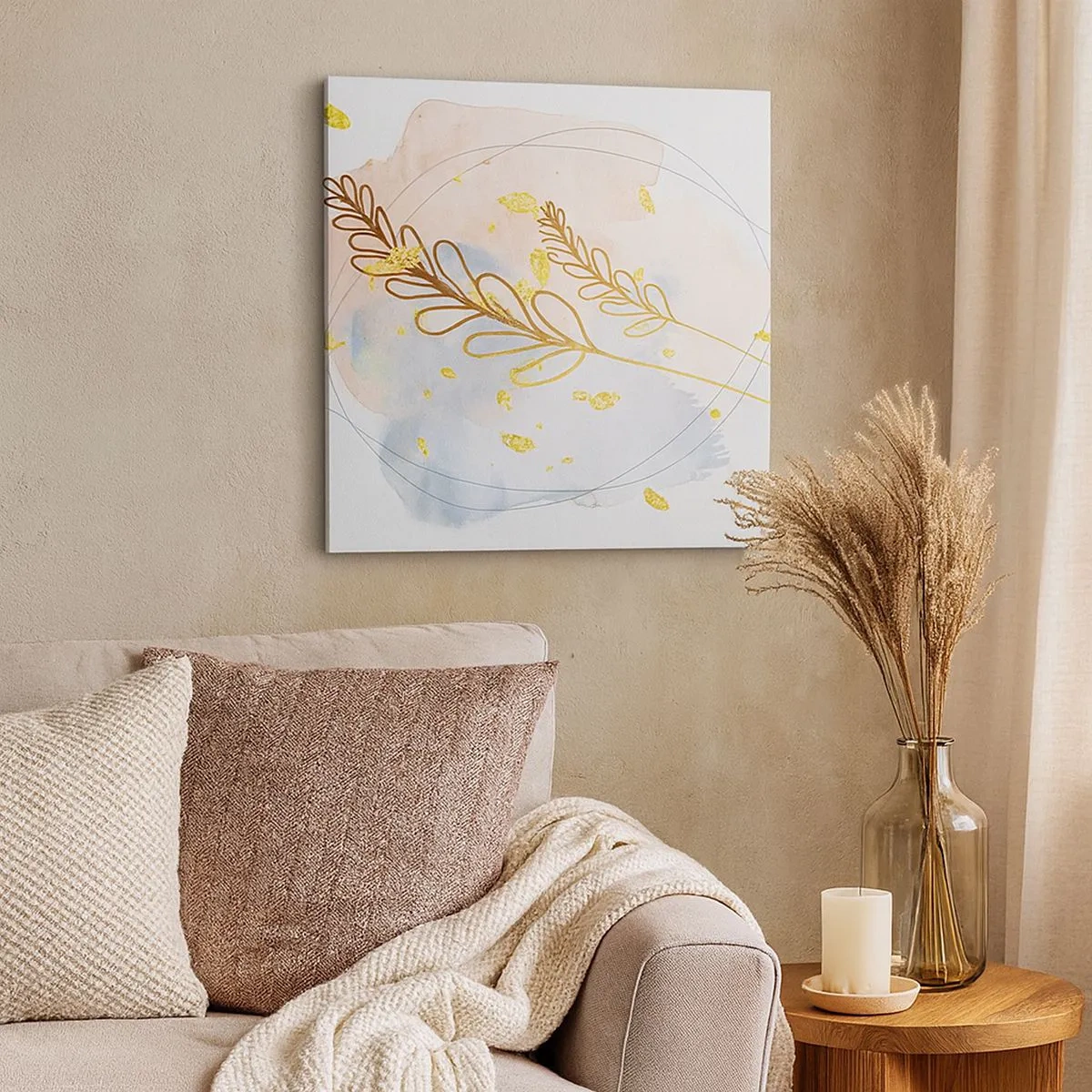 Bild auf Leinwand - Leinwandbild - Goldenr Hauch - 30x30 cm