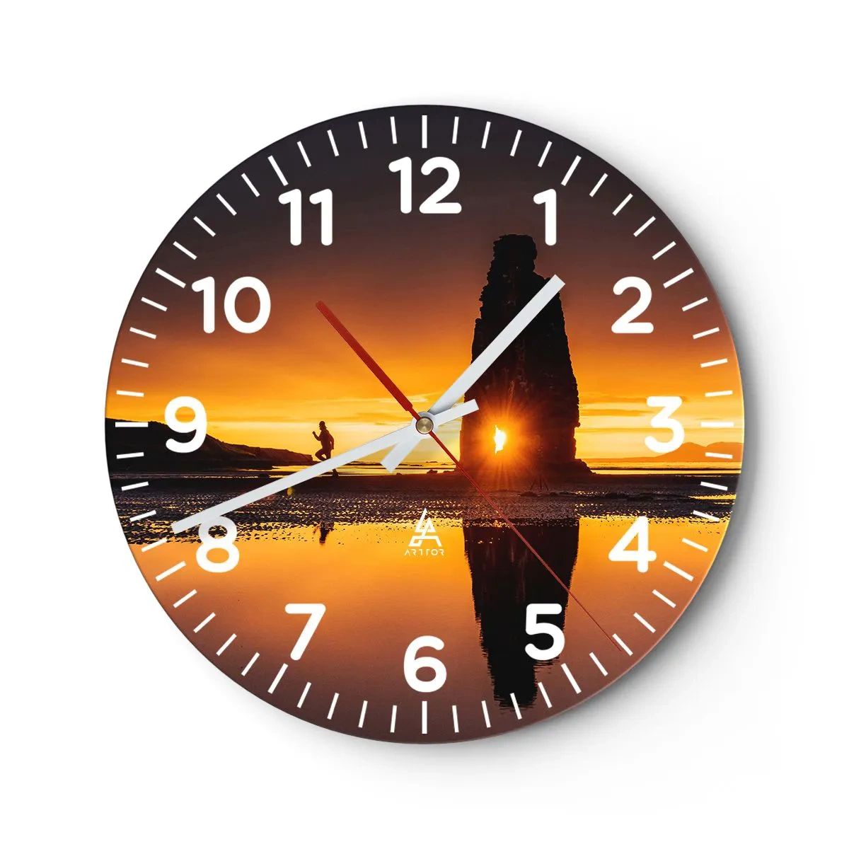 Wanduhr - Glasuhr - Nur du und die Natur - 40x40 cm