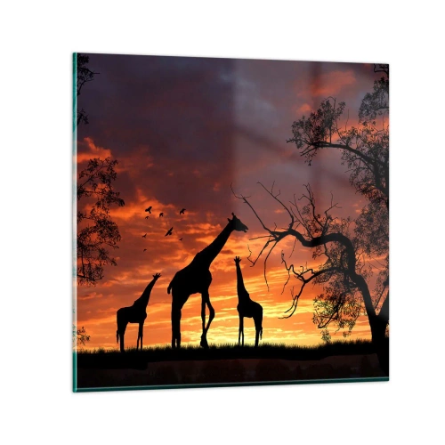 Glasbild - Bild auf glas - Ein kleines Abendessen mit deinen Liebsten - 50x50 cm