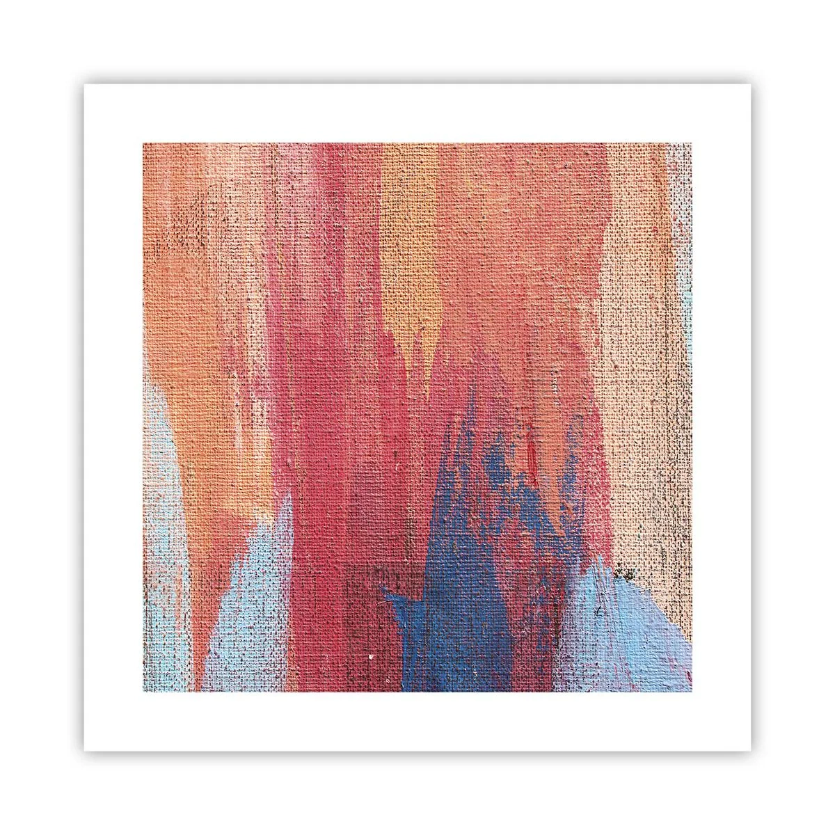 Poster - Renne den Regenbogen hinunter - 40x40 cm