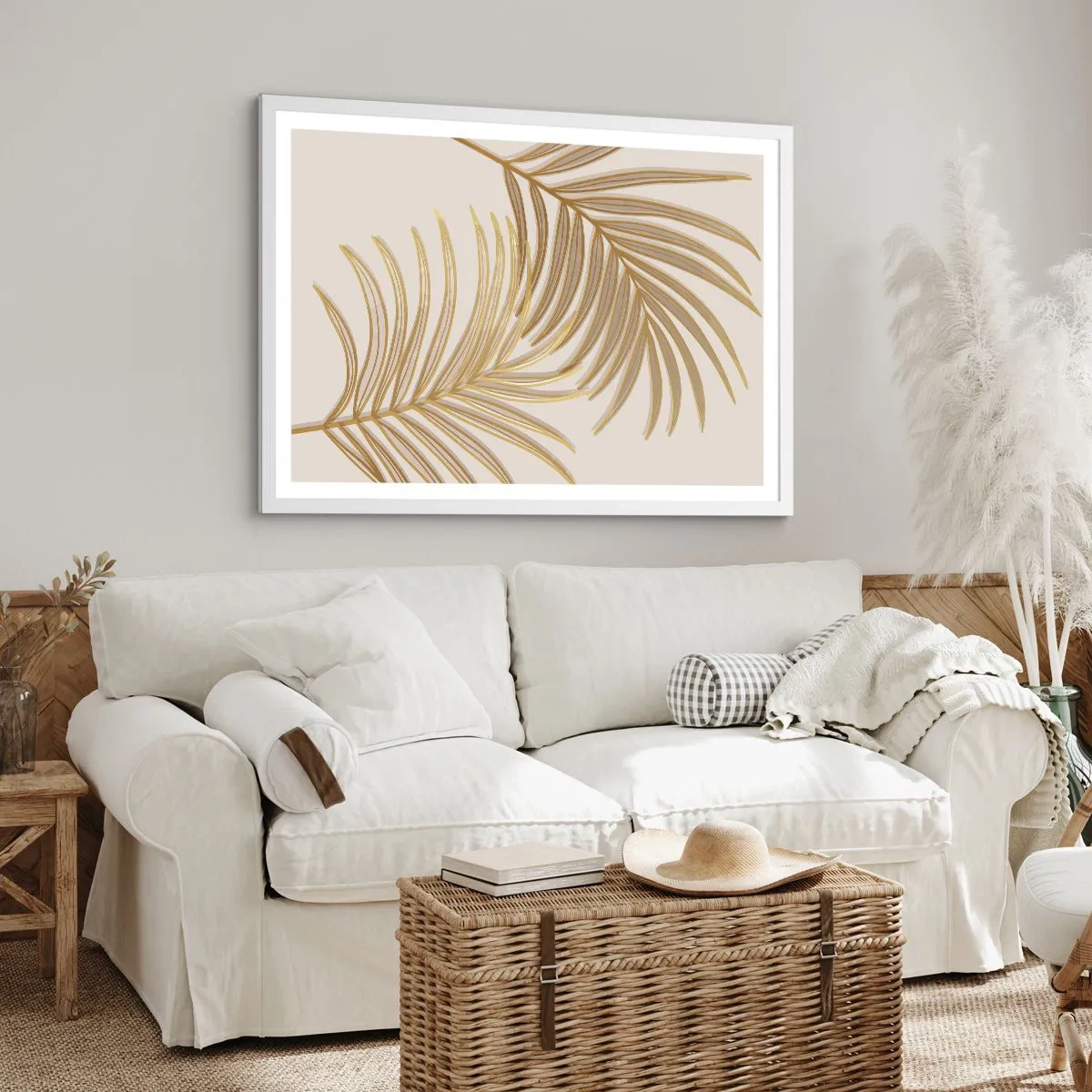 Poster in einem weißen Rahmen - Goldene Palme! - 40x30 cm