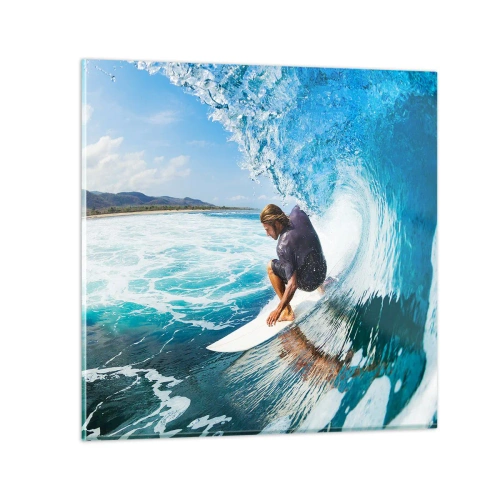 Glasbild - Bild auf glas - Tanzen mit den Wellen - 30x30 cm
