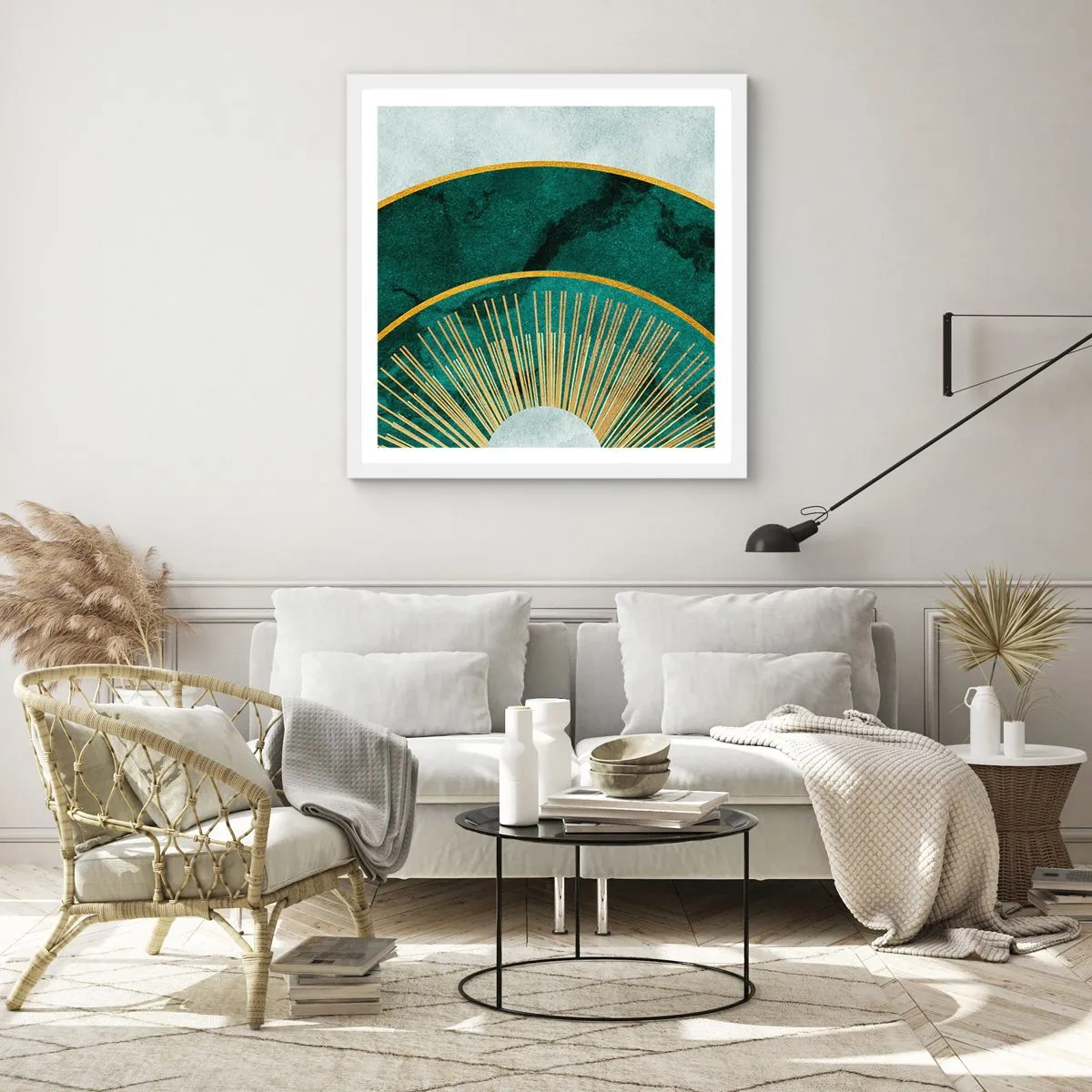 Poster in einem weißen Rahmen - Anderes Sonnensystem - 50x50 cm