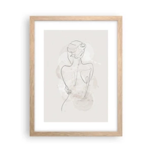 Poster in einem Rahmen aus heller Eiche - Wie ein sensibles Instrument - 30x40 cm
