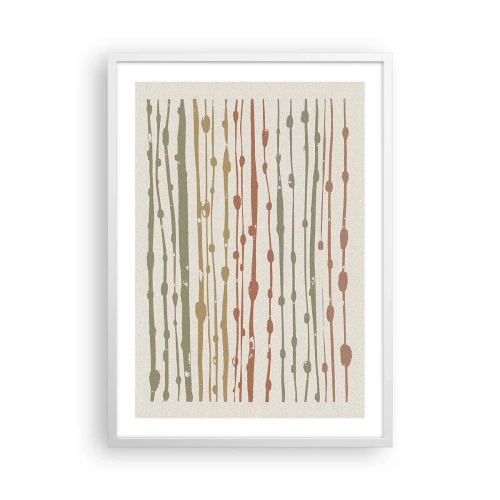 Poster in einem weißen Rahmen - Musikalische Notation von Farben - 50x70 cm