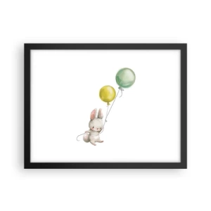 Poster in einem schwarzem Rahmen - Ich werde auch fliegen! - 40x30 cm