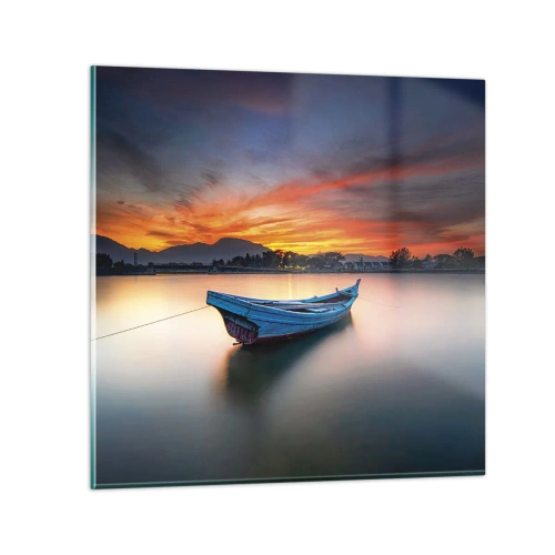 Glasbild - Bild auf glas - Eine gute Nacht kommt - 70x70 cm