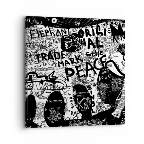 Bild auf Leinwand - Leinwandbild - Reiche Straßenwelt - 30x30 cm