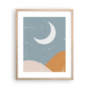 Poster in einem Rahmen aus heller Eiche - Wunder vieler Nächte - 40x50 cm