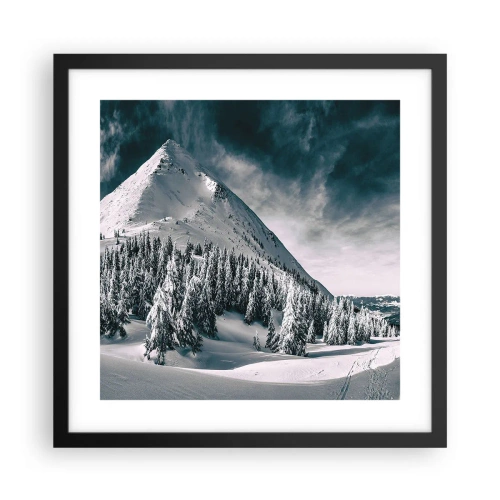 Poster in einem schwarzem Rahmen - Das Land aus Schnee und Eis - 40x40 cm