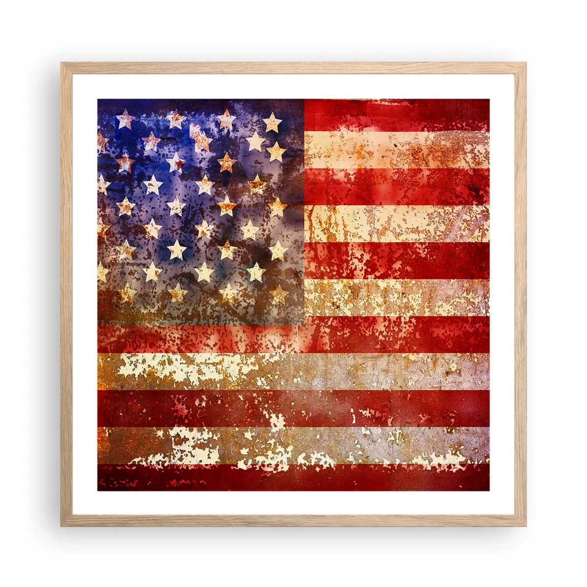 Poster in einem Rahmen aus heller Eiche - Ruhm verblasst nicht - 60x60 cm