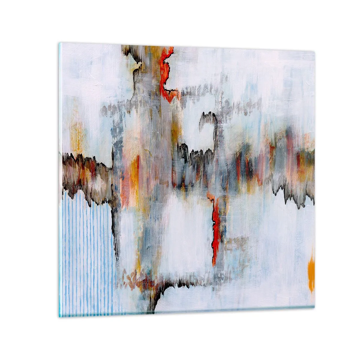 Glasbild - Bild auf glas - Ein Stock auf dem Wasser - 40x40 cm