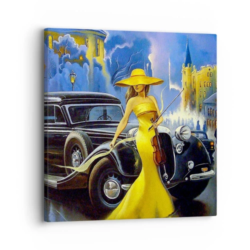 Bild auf Leinwand - Leinwandbild - Nocturne für Violine und Liebe - 30x30 cm