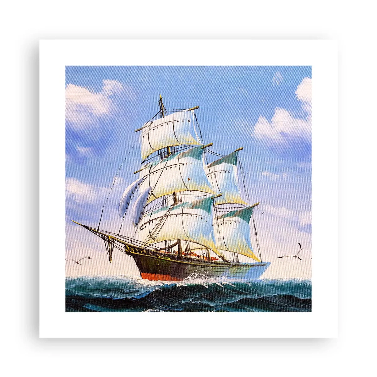 Poster - Mit Stolz mit dem Wind - 40x40 cm