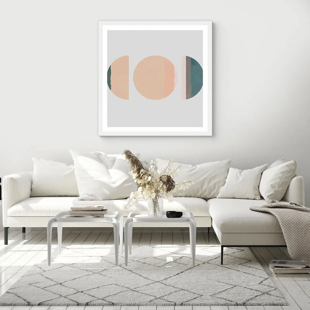 Poster in einem weißen Rahmen - Ein Rad hinter dem anderen… - 40x40 cm