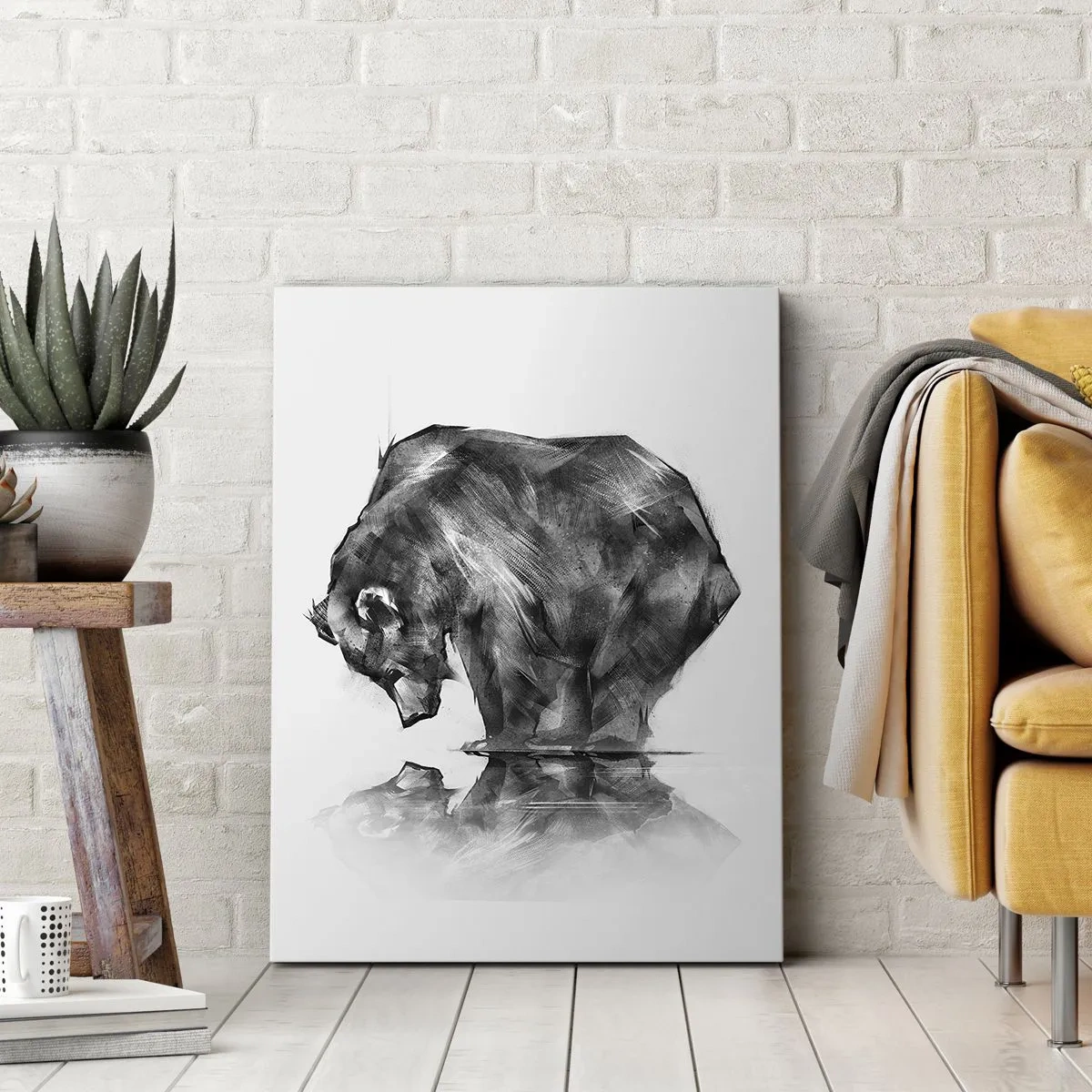 Bild auf Leinwand - Leinwandbild - Schön, jemanden in der Nähe zu sehen - 45x80 cm