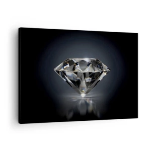 Bild auf Leinwand - Leinwandbild - Eine künstlerische Interpretation eines Diamanten auf dunklem Hintergrund - 70x50cm - Beste Freundin - Moderne Wanddekoration für Wohnzimmer und Schlafzimmer ARTTOR