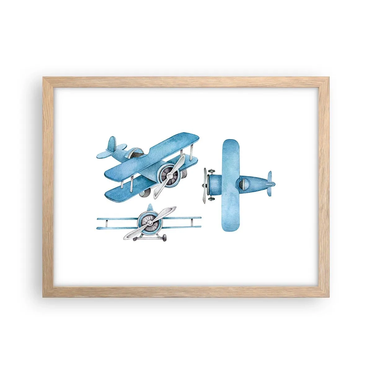 Poster in einem Rahmen aus heller Eiche - Geboren um zu gewinnen - 40x30 cm