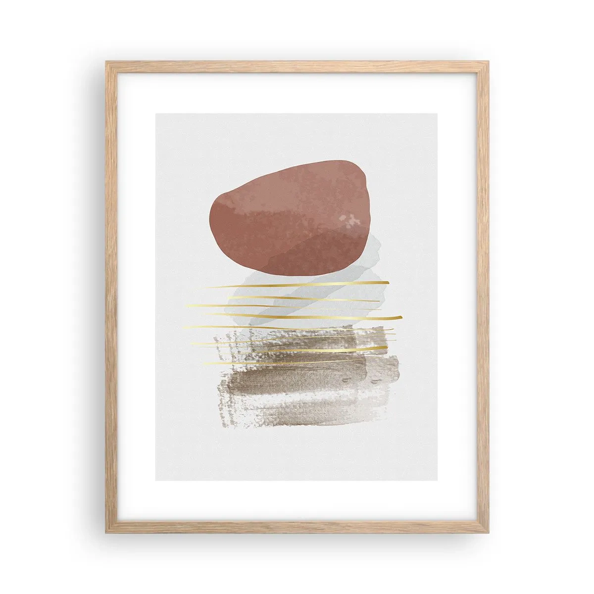 Poster in einem Rahmen aus heller Eiche - Abstrakte Kolonnade - 40x50 cm
