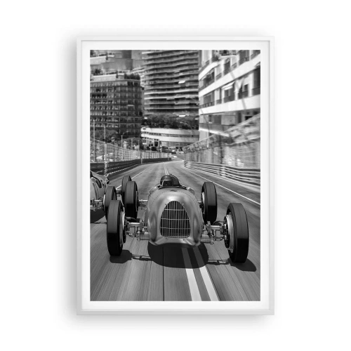 Poster in einem weißen Rahmen - Vor langer Zeit in Monte Carlo - 70x100 cm