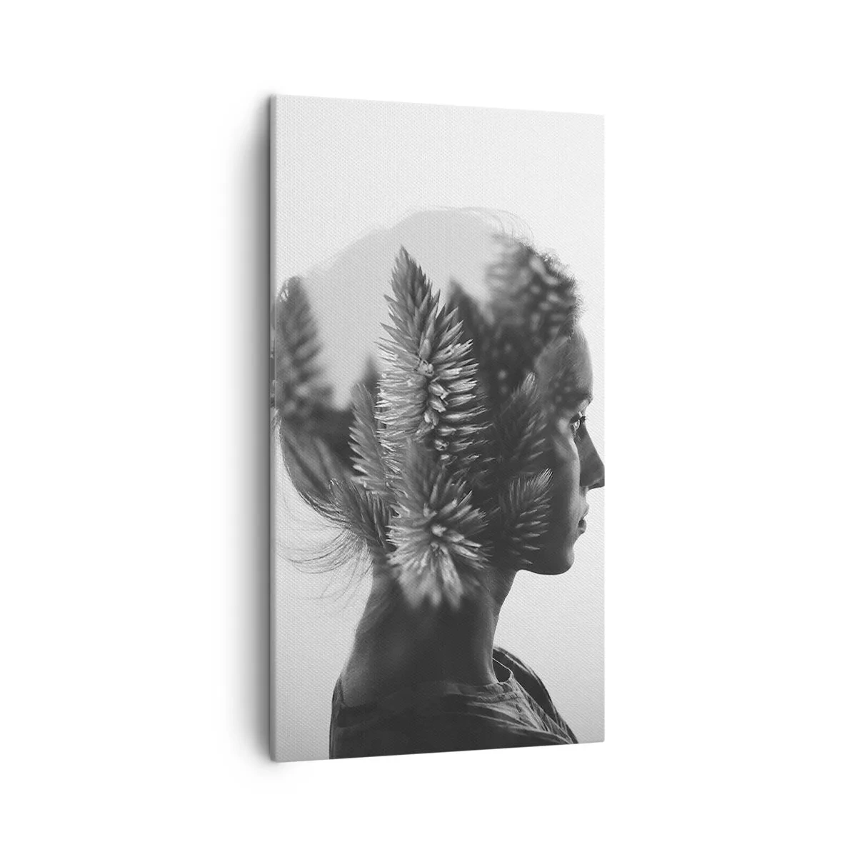 Bild auf Leinwand - Leinwandbild - Dame des Kiefernwaldes - 45x80 cm