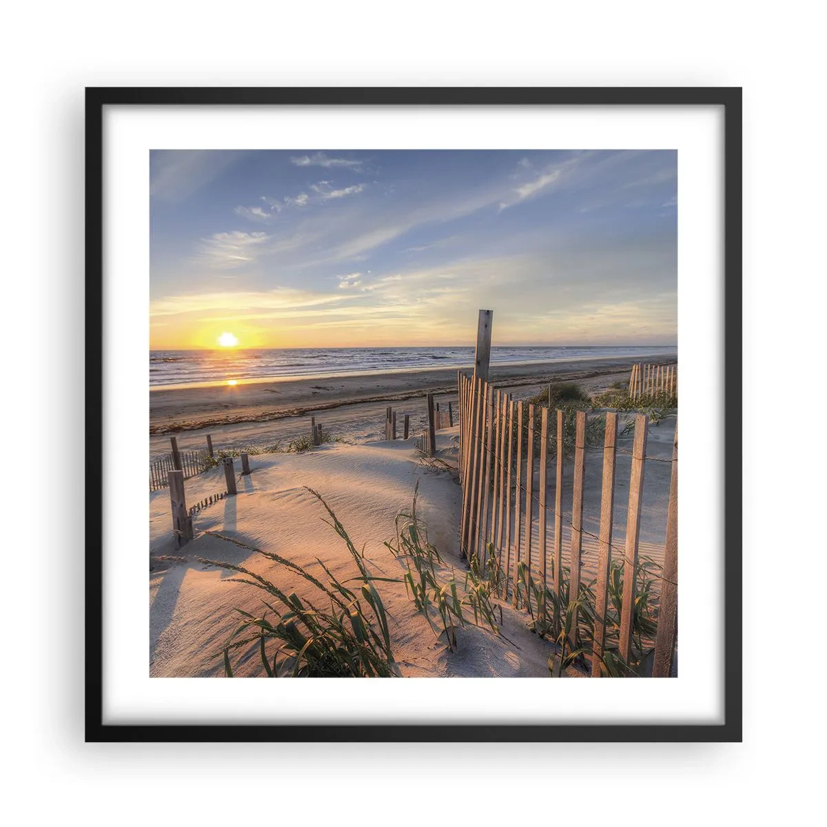 Poster in einem schwarzem Rahmen - Schein und Schatten des Windes - 50x50 cm