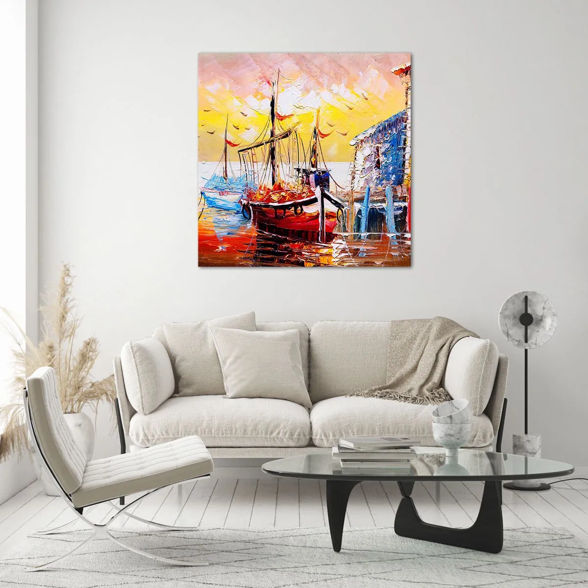 Glasbild - Bild auf glas - Glückliche Rückkehr - 50x50 cm