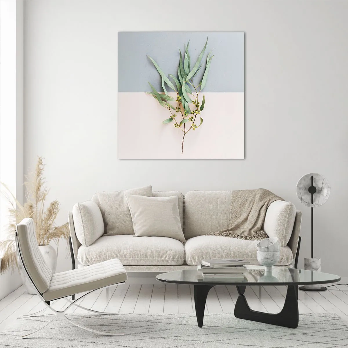 Glasbild - Bild auf glas - Pastellige Subtilität - 70x70 cm