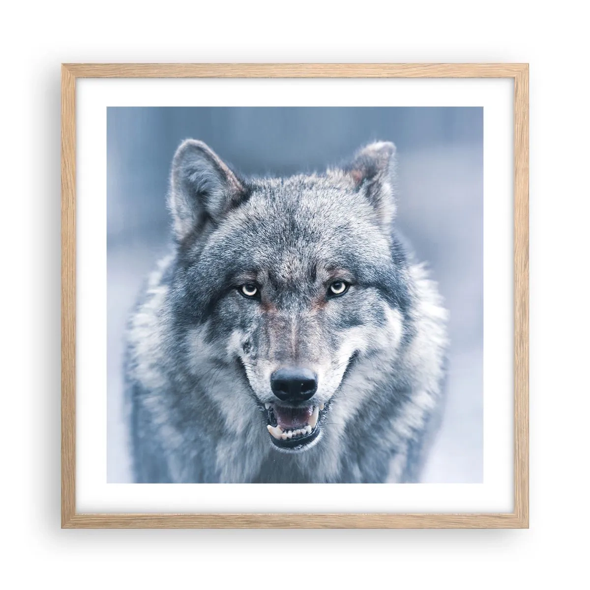 Poster in einem Rahmen aus heller Eiche - Werden Sie die Herausforderung annehmen? - 50x50 cm