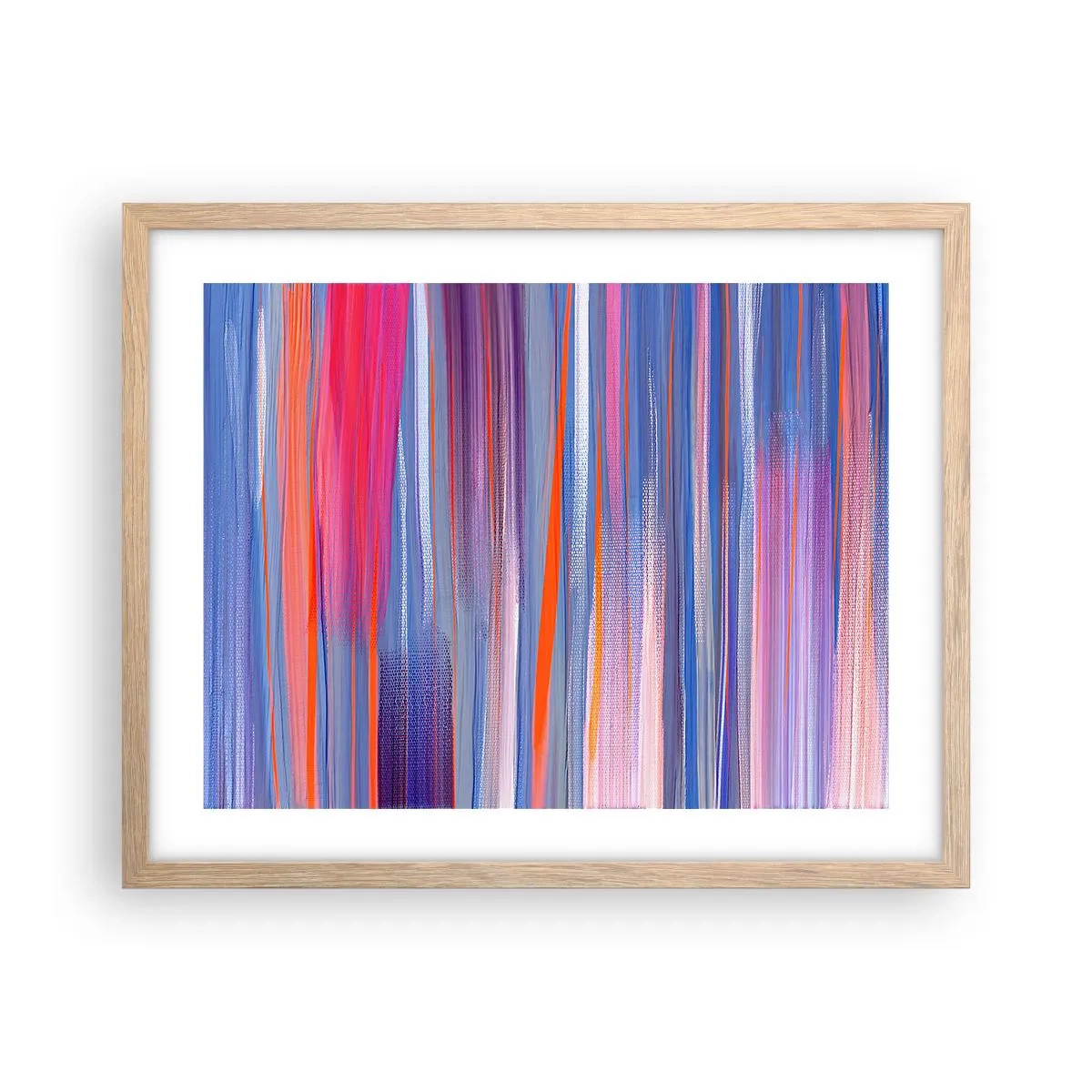 Poster in einem Rahmen aus heller Eiche - Aufstieg zum Regenbogen - 50x40 cm